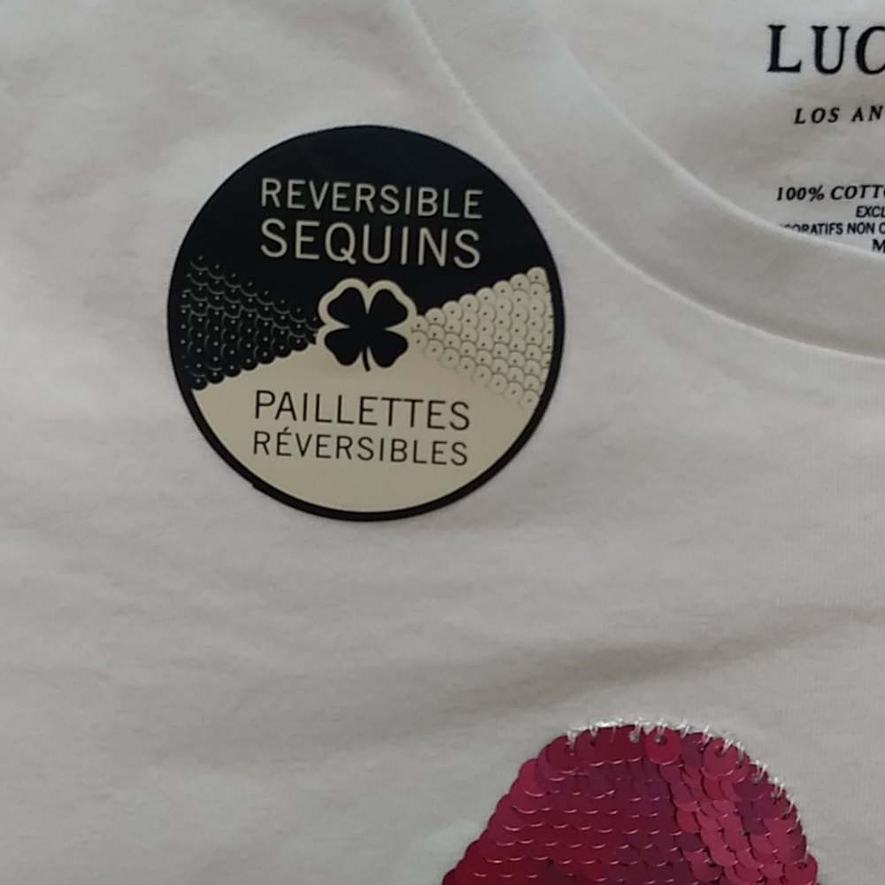 NWT Lucky Brand Kate Sequin T-shirt(Girls) - Picture 5 of 5